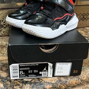 Jordan Stay Loyal Kids Shoes - Black and Red